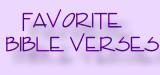 Favorite Bible Verses